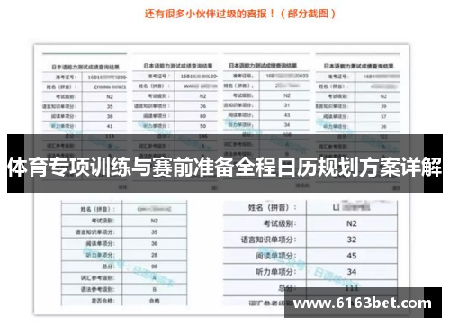 体育专项训练与赛前准备全程日历规划方案详解